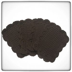 Brown Handmade Reusable Cotton Sponges-4 Set